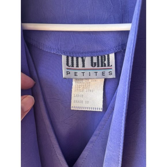 VTG City Girl Petites 3 Piece Skirt Vest Blazer Set Large 90s Neon Womens - Picture 11 of 16